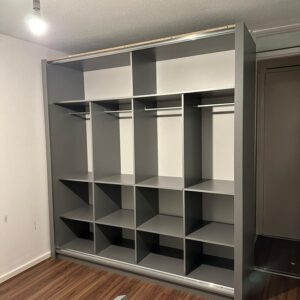 Mirror Door Wardrobes with Built-In Drawers