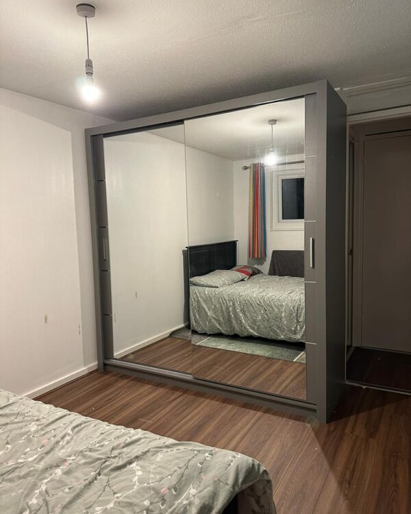 Mirror Door Wardrobes with Built-In Drawers - Image 2