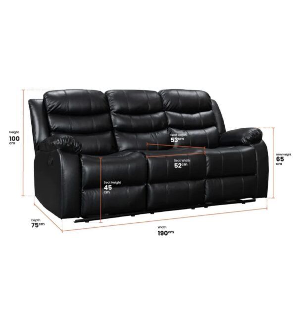 Luxury leather recliner sofa in living room UK"
