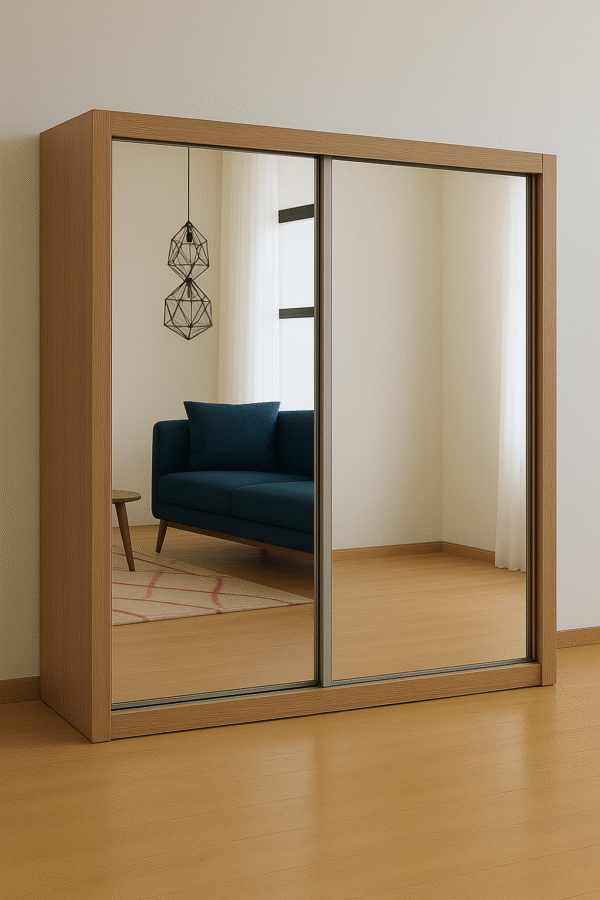 Grey wardrobe with drawers and hanging rail Clearance outlet - Image 4